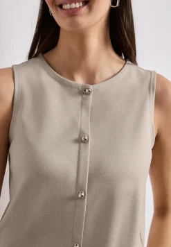 Jersey gilet met ronde hals