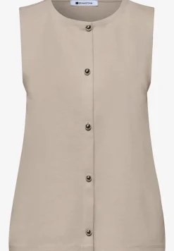 Jersey gilet met ronde hals