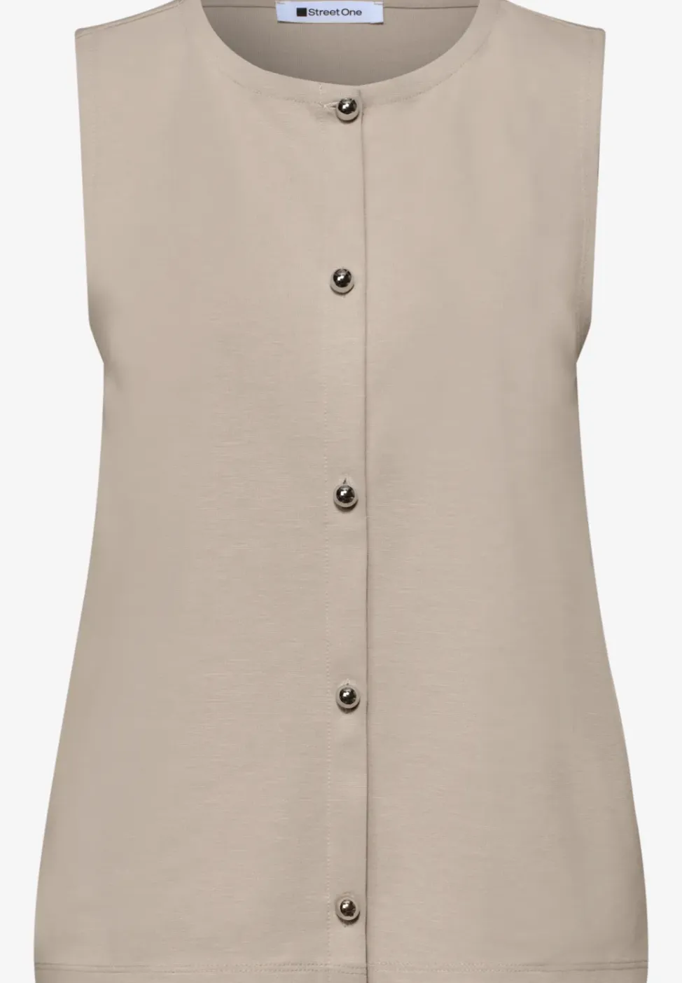 Jersey gilet met ronde hals