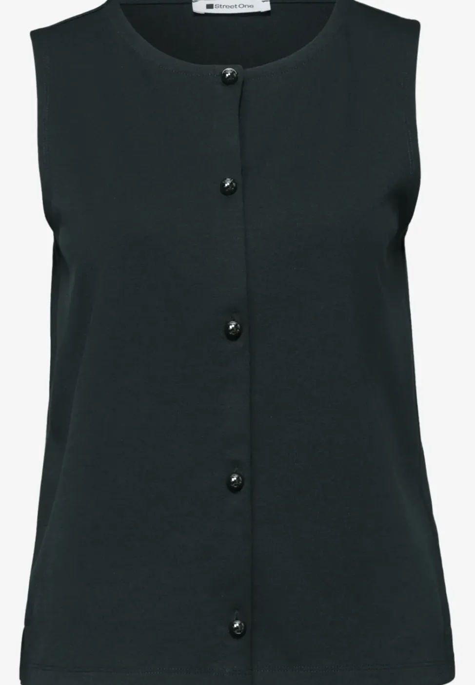 Jersey gilet met ronde hals