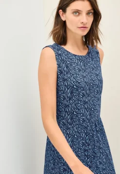 Jersey jurk met minimale print