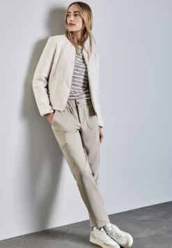Jersey keperstof cargo broek