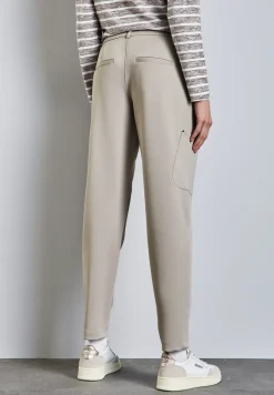 Jersey keperstof cargo broek