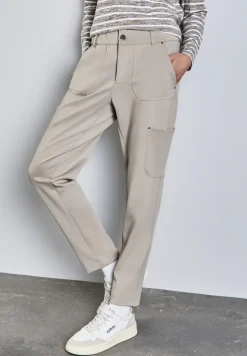 Jersey keperstof cargo broek