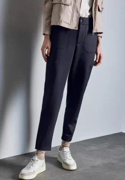 Jersey keperstof cargo broek