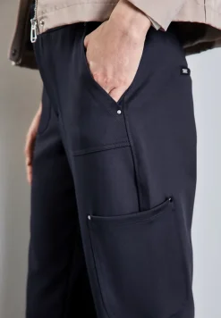 Jersey keperstof cargo broek