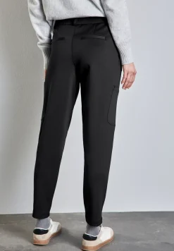 Jersey keperstof cargo broek