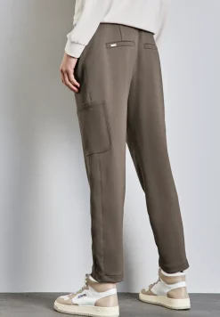 Jersey keperstof cargo broek