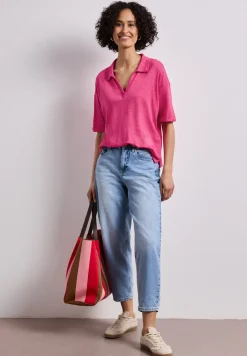 Jersey poloshirt met korte mouwen