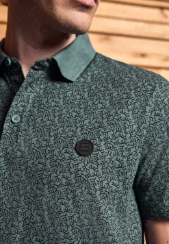 Jersey poloshirt met print