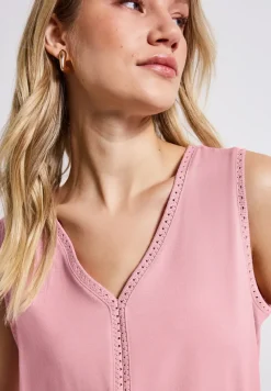 Jersey top met gehaakte details