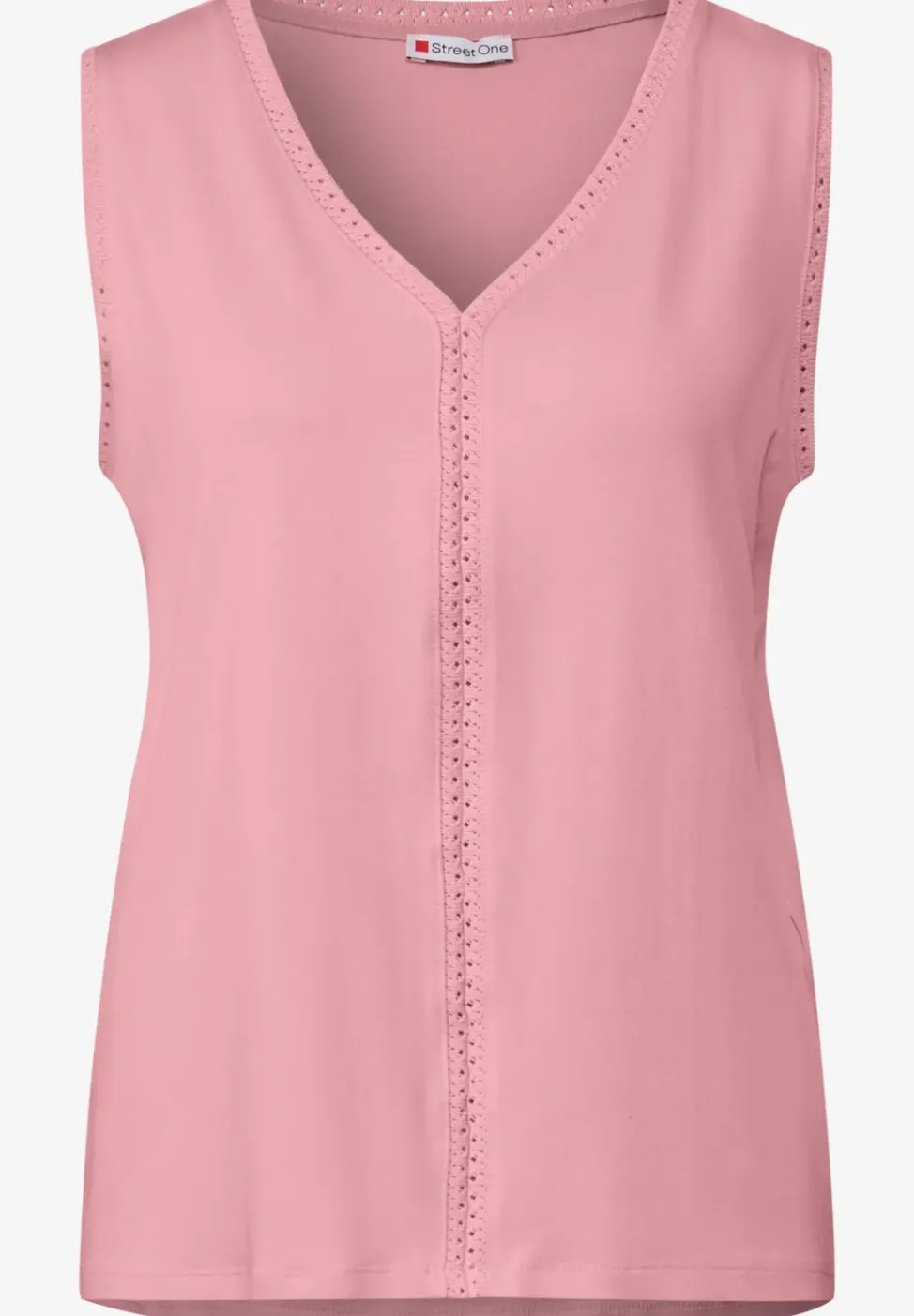 Jersey top met gehaakte details
