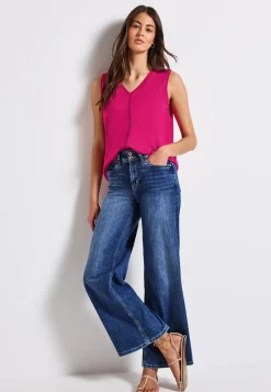 Jersey top met gehaakte details