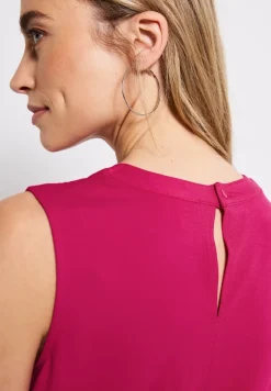 Jersey top met rimpels
