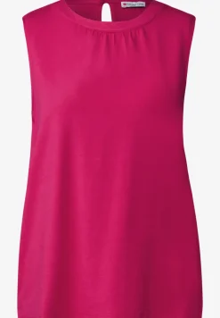 Jersey top met rimpels