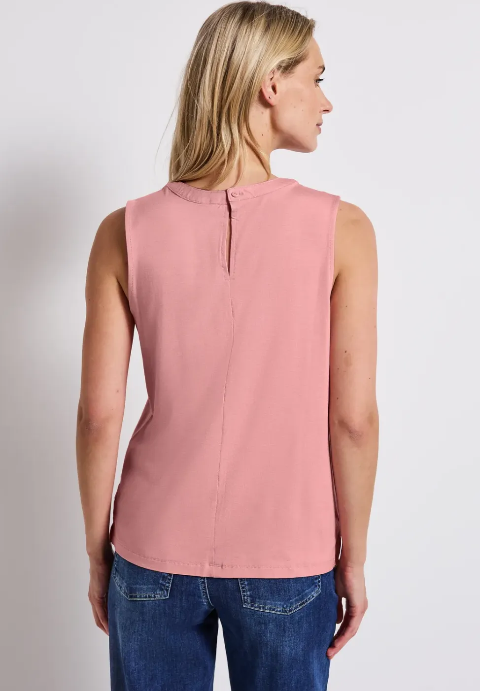 Jersey top met rimpels