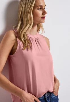 Jersey top met rimpels