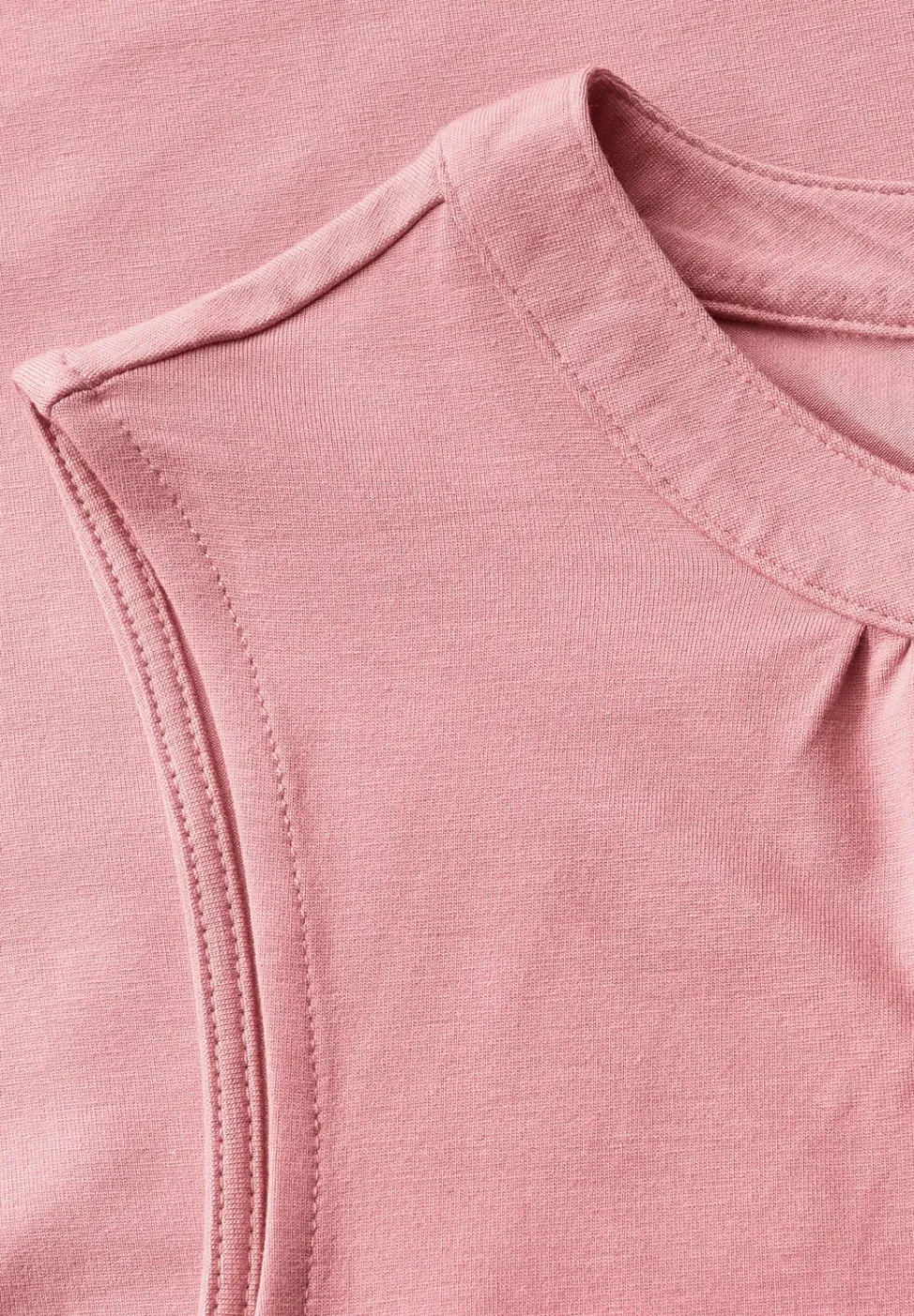 Jersey top met rimpels