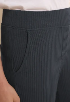 Jersey broek met geribde structuur