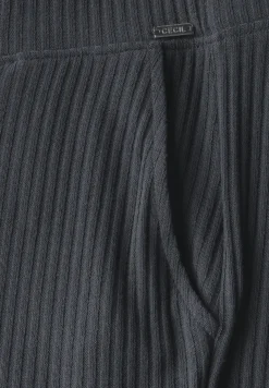 Jersey broek met geribde structuur