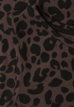 Jersey midi-jurk met leoprint