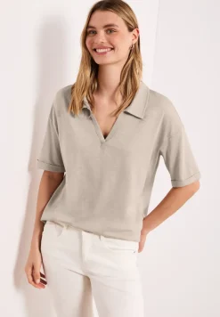 Jersey poloshirt met korte mouwen