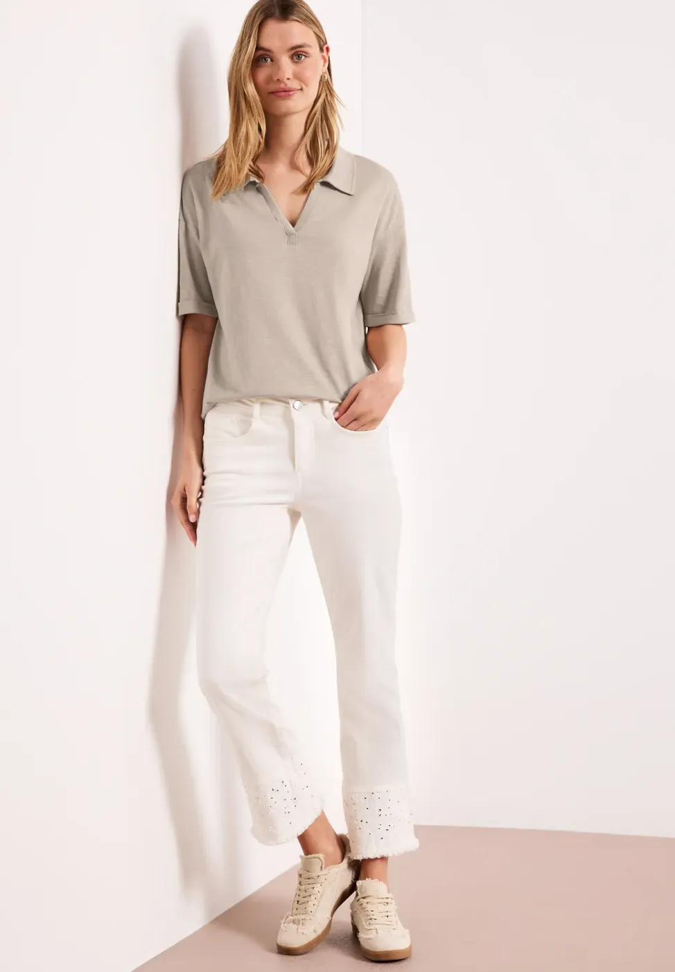 Jersey poloshirt met korte mouwen