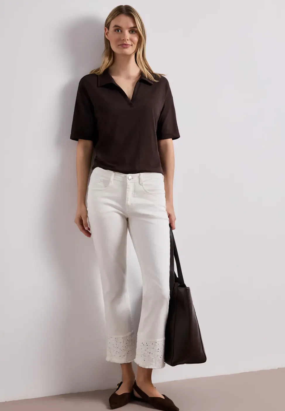 Jersey poloshirt met korte mouwen