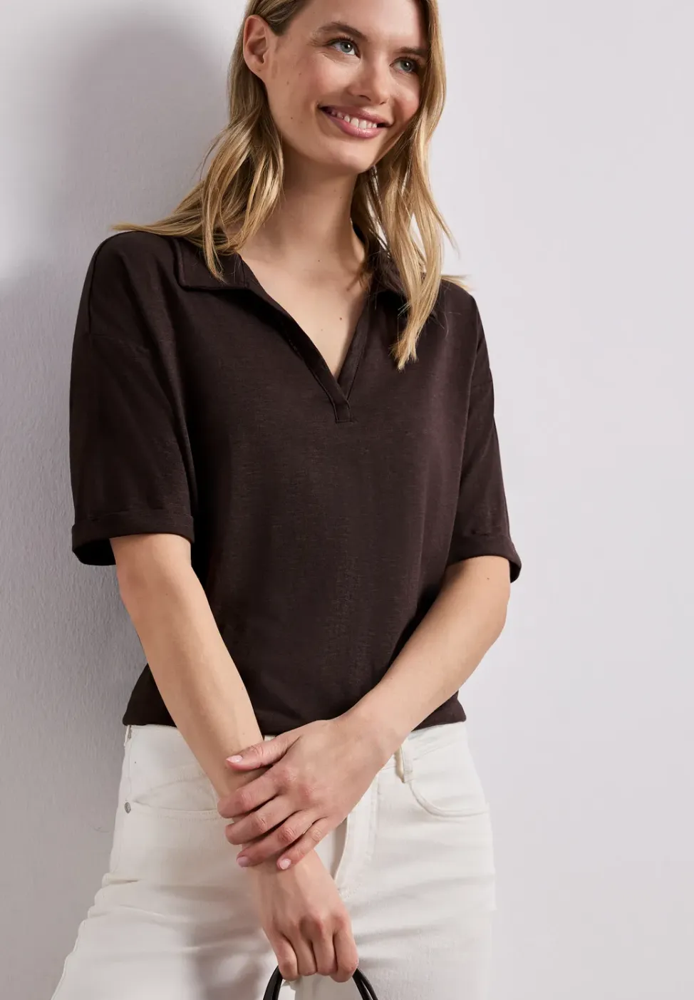 Jersey poloshirt met korte mouwen