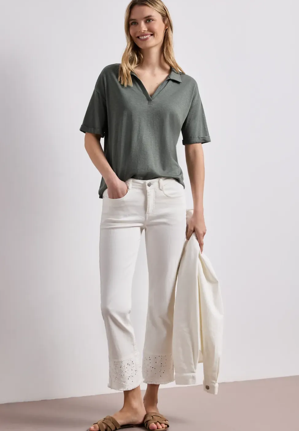 Jersey poloshirt met korte mouwen