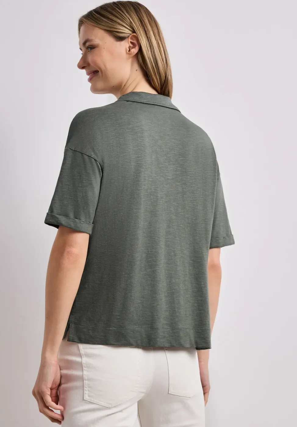 Jersey poloshirt met korte mouwen