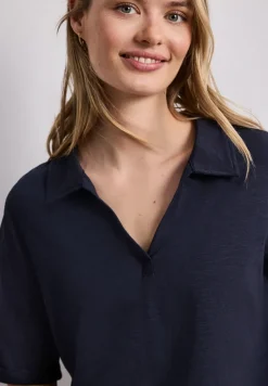 Jersey poloshirt met korte mouwen