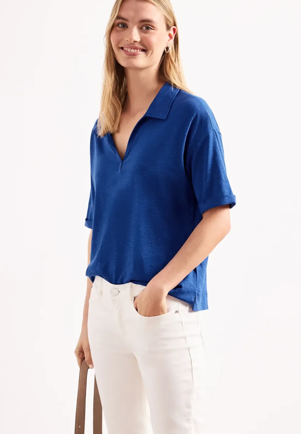 Jersey poloshirt met korte mouwen