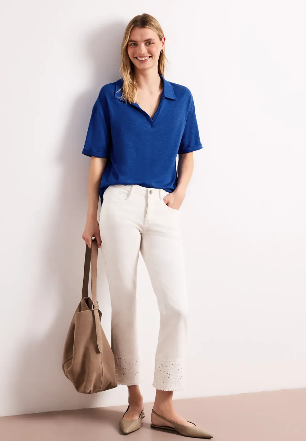Jersey poloshirt met korte mouwen