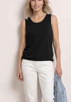 Jersey top met elastische zoom