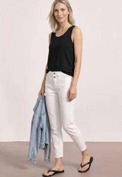 Jersey top met elastische zoom