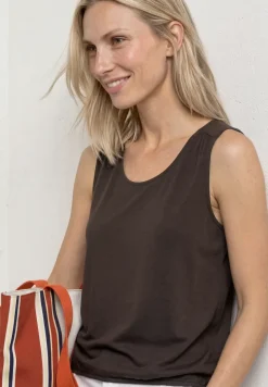 Jersey top met elastische zoom