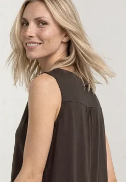 Jersey top met elastische zoom