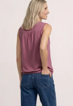 Jersey top met elastische zoom