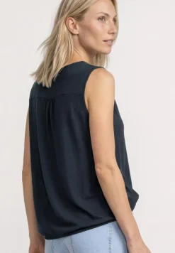 Jersey top met elastische zoom