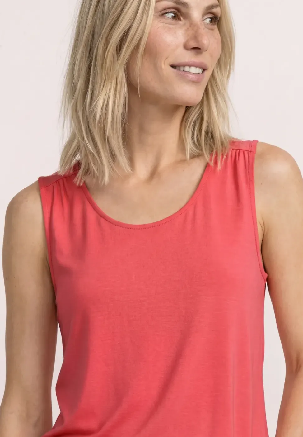 Jersey top met elastische zoom