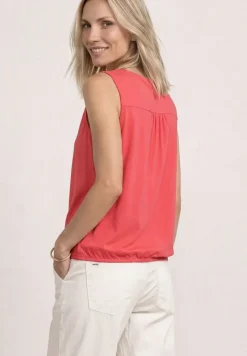 Jersey top met elastische zoom