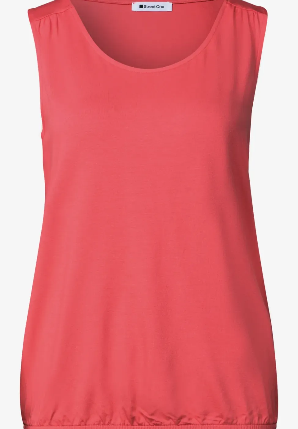 Jersey top met elastische zoom