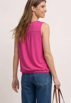 Jersey top met elastische zoom