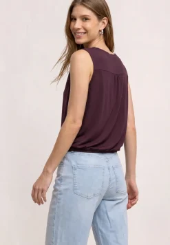 Jersey top met elastische zoom