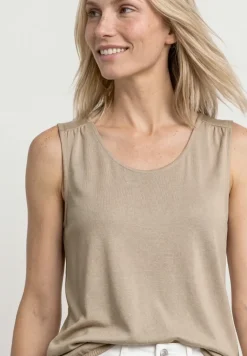 Jersey top met elastische zoom