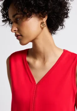 Jersey top met gehaakte details