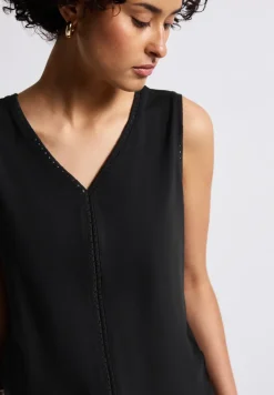 Jersey top met gehaakte details