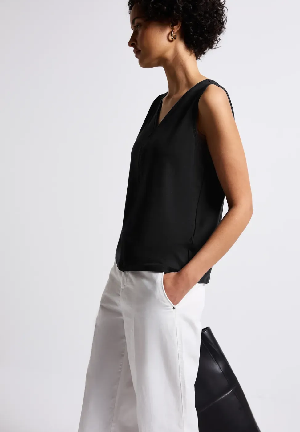 Jersey top met gehaakte details