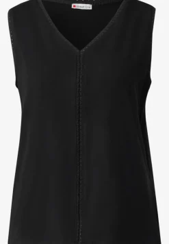Jersey top met gehaakte details